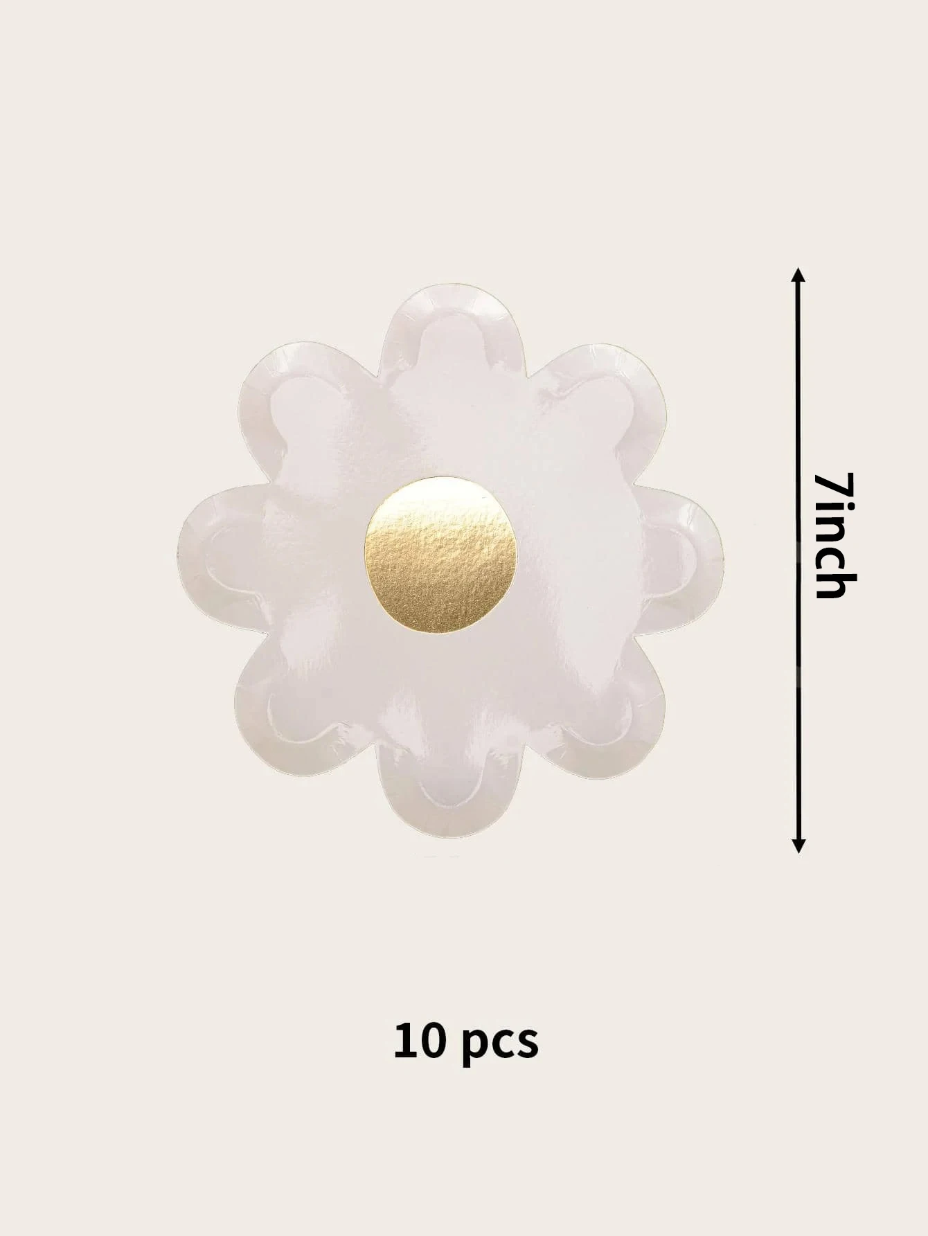 10 pieces of daisy tableware, disposable dinner plate, children's birthday party, Dim sum, outdoor dinner, paper dinner plate