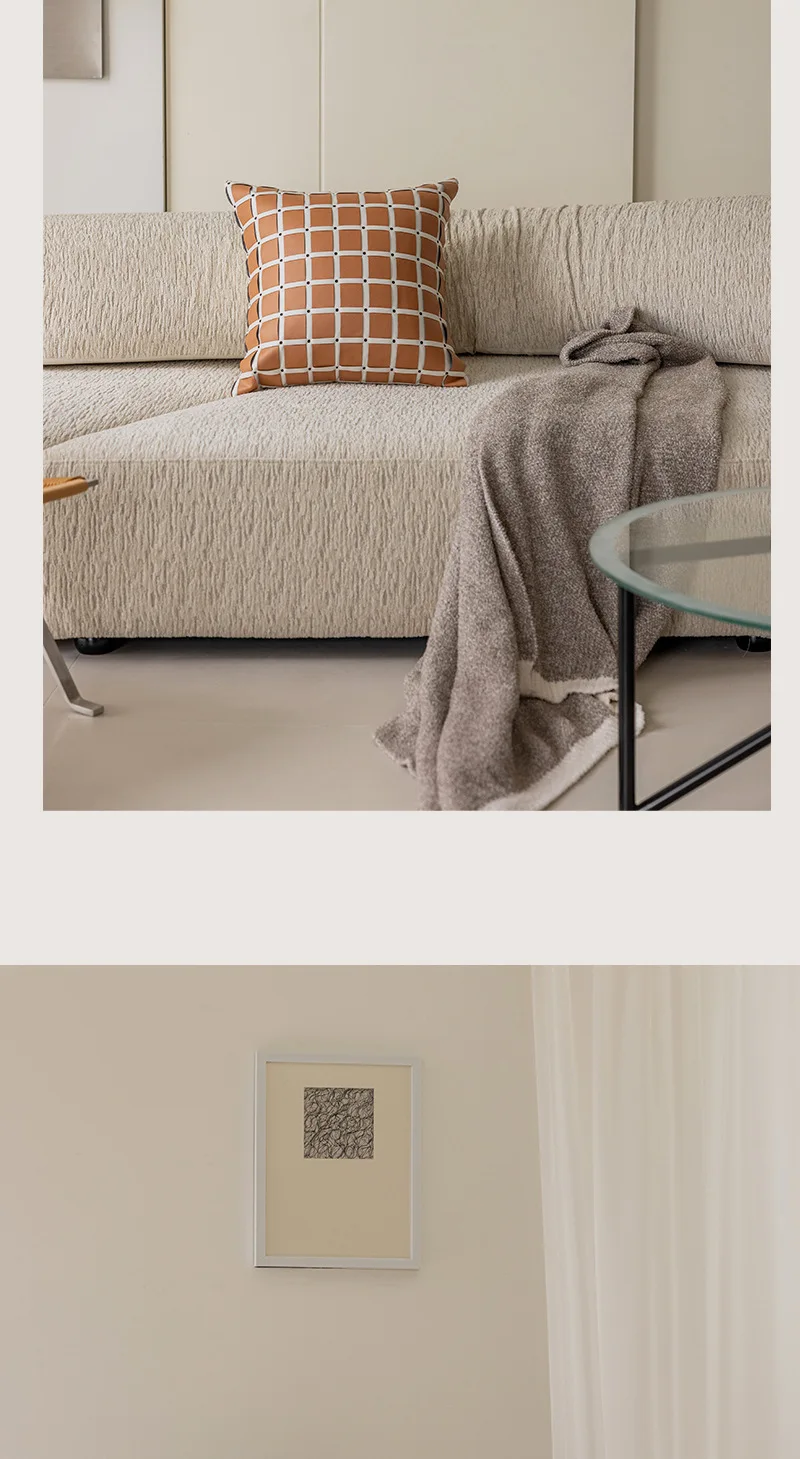 Neue Nordic Woven Leder Kissenbezug Für Home Sofa Bett Wurf Kissenbezug Wohnzimmer Dekorative – Detail 7