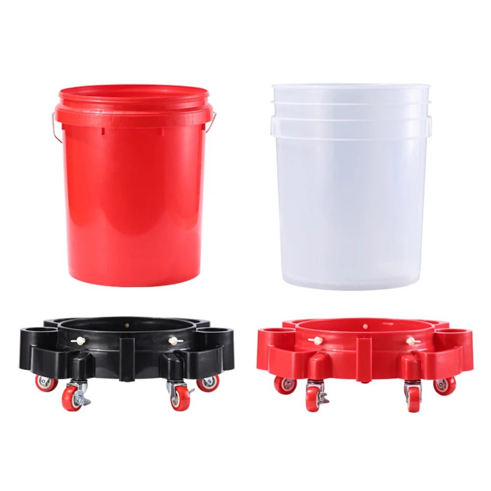Mobile car wash bucket Pulley car wash bucket stool Multi functional mobile water Car washing tool storage 1 Set