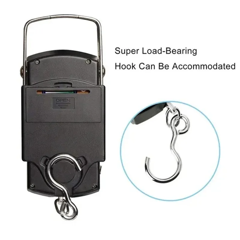 Description Picture 5 of itemPocket Scale Weighing Electronic Balance Digital Fish Hook Portable Home Scale with Measuring Tape Ruler Mini Luggage for Fish