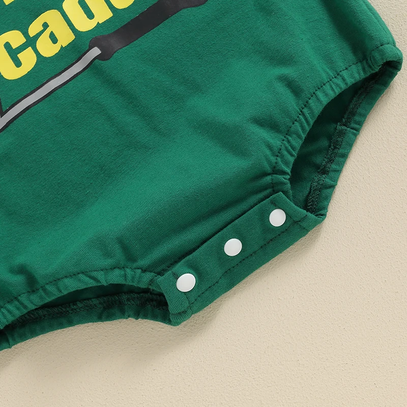 -04-01 Lioraitiin Newborn Baby Boy Girls Summer Bosyuit Golf Letter Print Short Sleeve Jumpsuit Toddler Cute Clothes