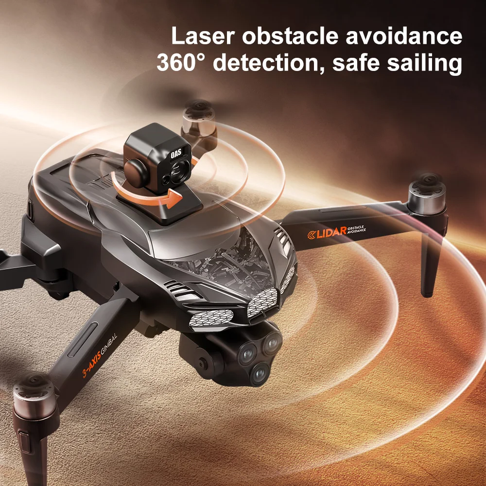 Drone selfie de poche 4K pliable avec ses trois batteries et accessoires, prêt à l'emploi.