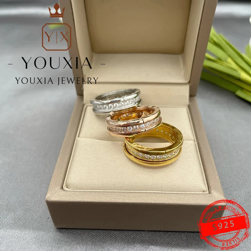 

New in 1:1 Western style Customized party gift diamond ring design fashion trend Luxury Classic rings for women christmas