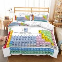 Periodic Table of Elements Duvet Cover Science Bedding Set Microfiber Chemistry Lovers Learning Image For Kids Teens Adult Decor 1