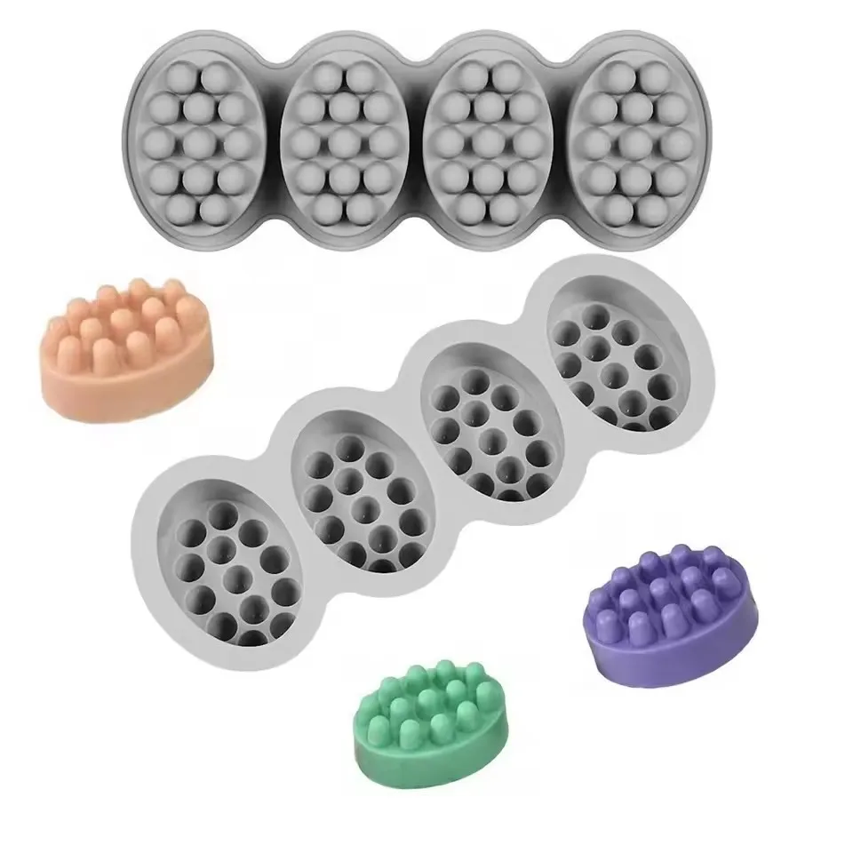 Massage Soap Mold Massage Bar Mold Handmade Silicone Soap Molds for Making