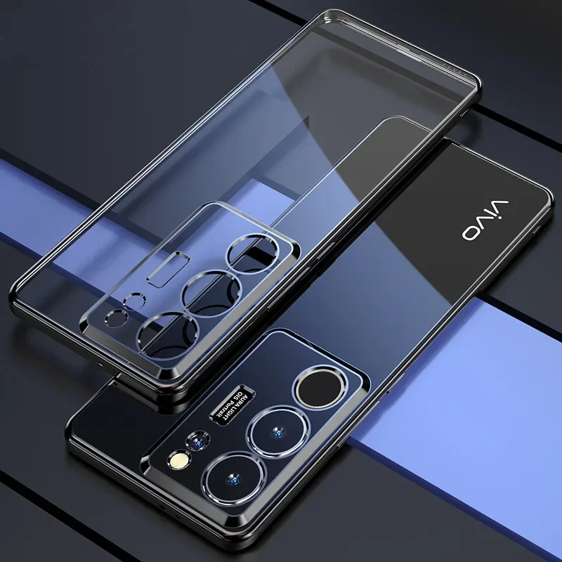 Luxury Plating Transparent Shockproof Silicone Back Cover Case