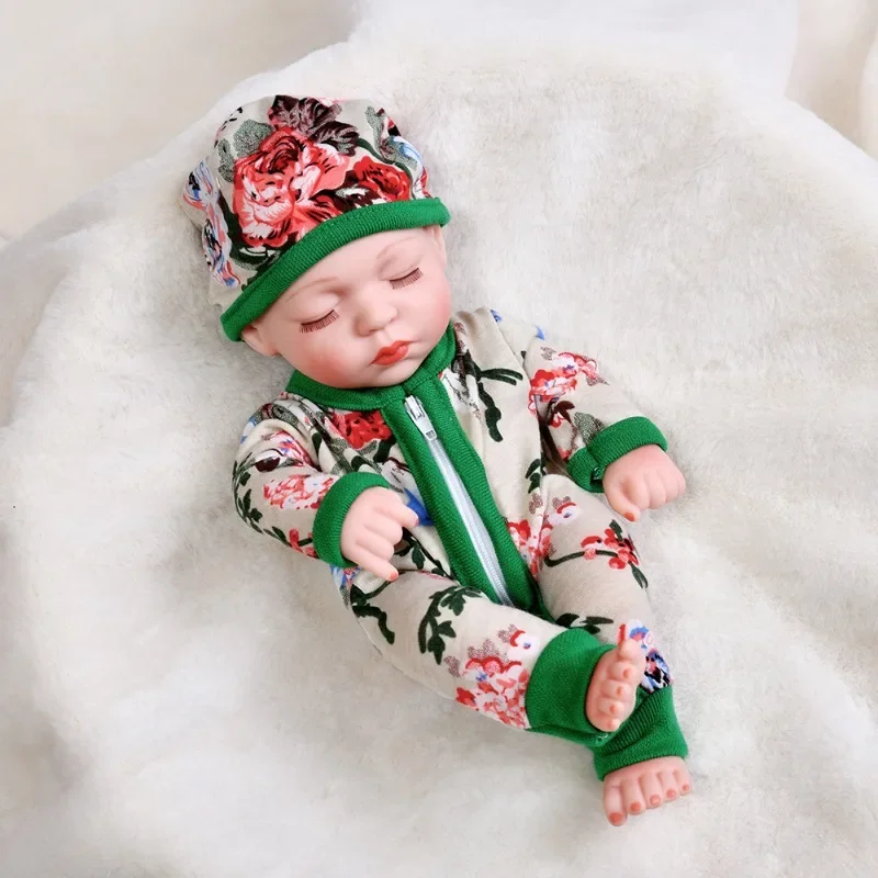 

35CM Reborn Baby Dolls Lifelike Infant Bebe Swaddle Blanket Silicone Waterproof Reborn Doll Toy for Girls Gifts Muñecas Reborn