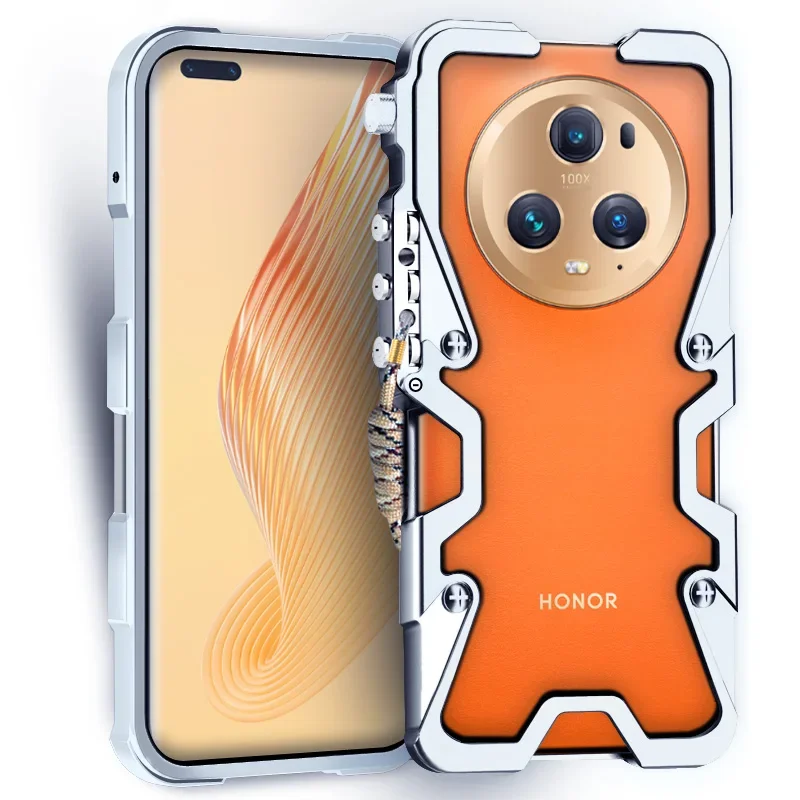 

Новинка! Металлический алюминиевый бампер, Противоударная Задняя панель для Honro Magic 5 Pro Magic 4, алюминиевые Чехлы, бампер, оболочка