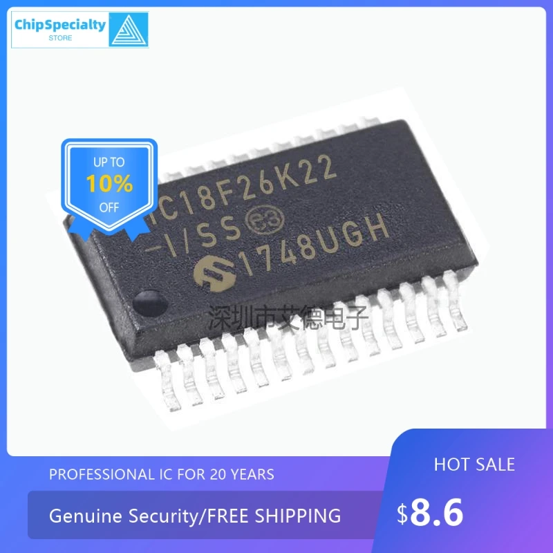

Оригинальная Подлинная пластырь PIC18F26K22-I/SS микроконтроллер SSOP28