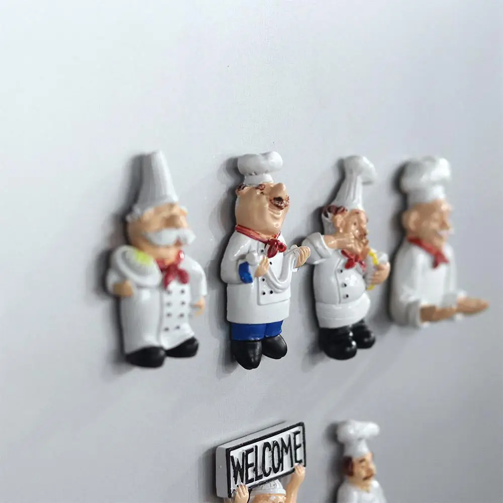 Description Picture 5 of itemCreative Home Magnetic 3D Chef Decorative Message Sticker Board Stickers Fridge Magnets Note Holder
