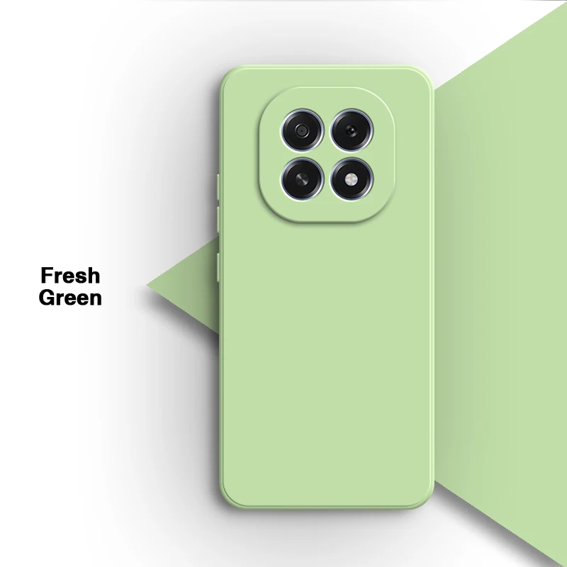Luxury Shockproof Soft Liquid Silicone Phone Case - Solid Color Back Protective Cover in Candy Style