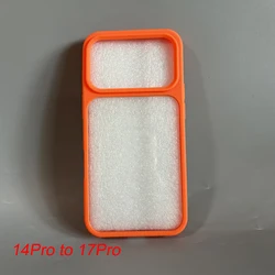 Transparent DIY Phone Case with Large Cutout (Orange)