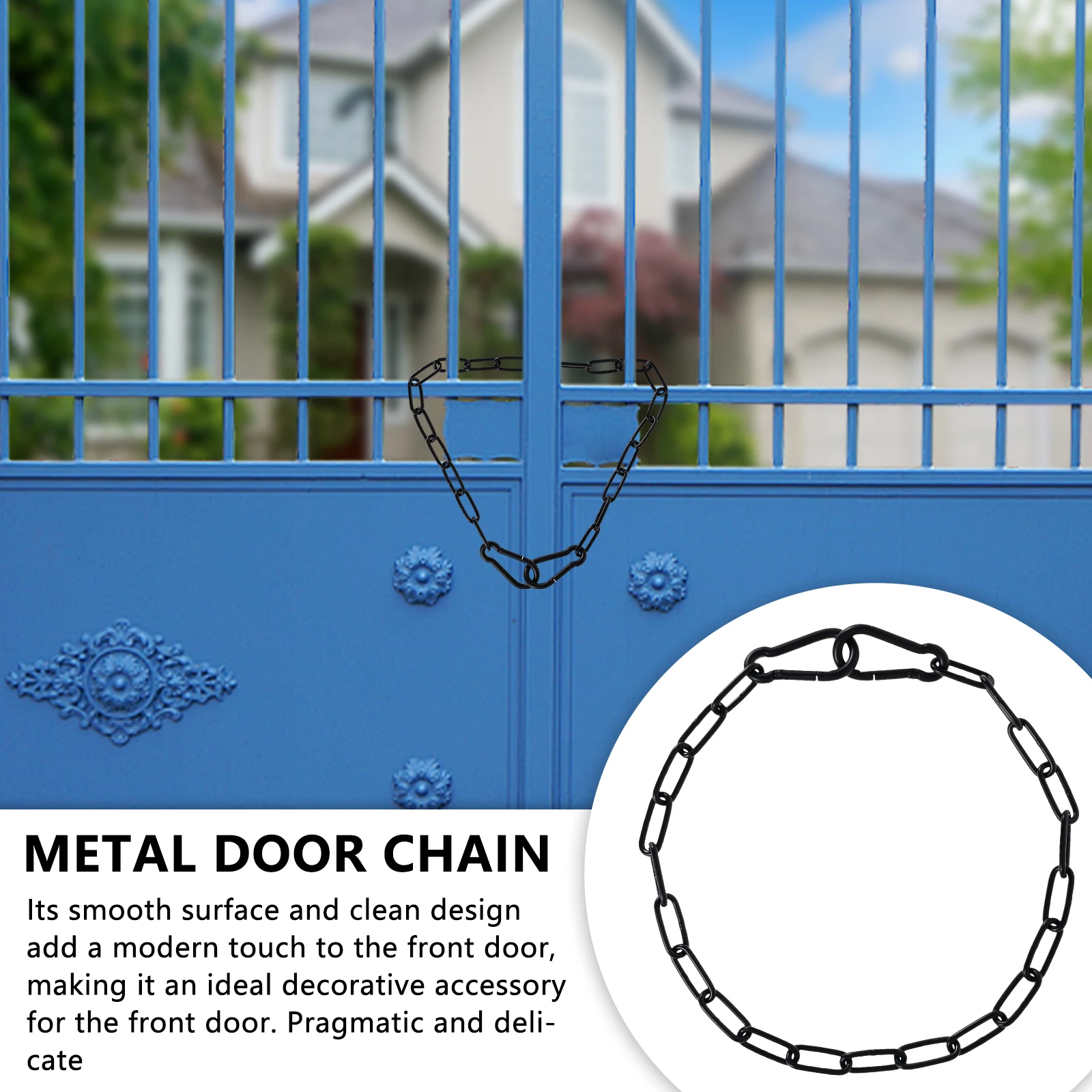 Heavy Gate Chain Lock 20/39inch Gate Latches Link Lock with 2 Quick Locking Carabiner Clip Hooks for Fence Door Pet Cage Door security door chain
