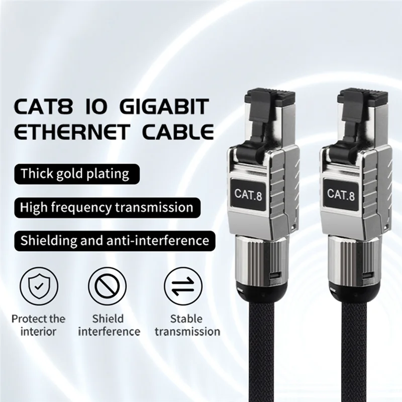 절묘한 솜씨p-10G Cat8 이더넷 케이블 20000Kpbs Tv 노트북 라우터 RJ45 C 용 고속 SSTP UTP 이더넷 네트워크 케이블