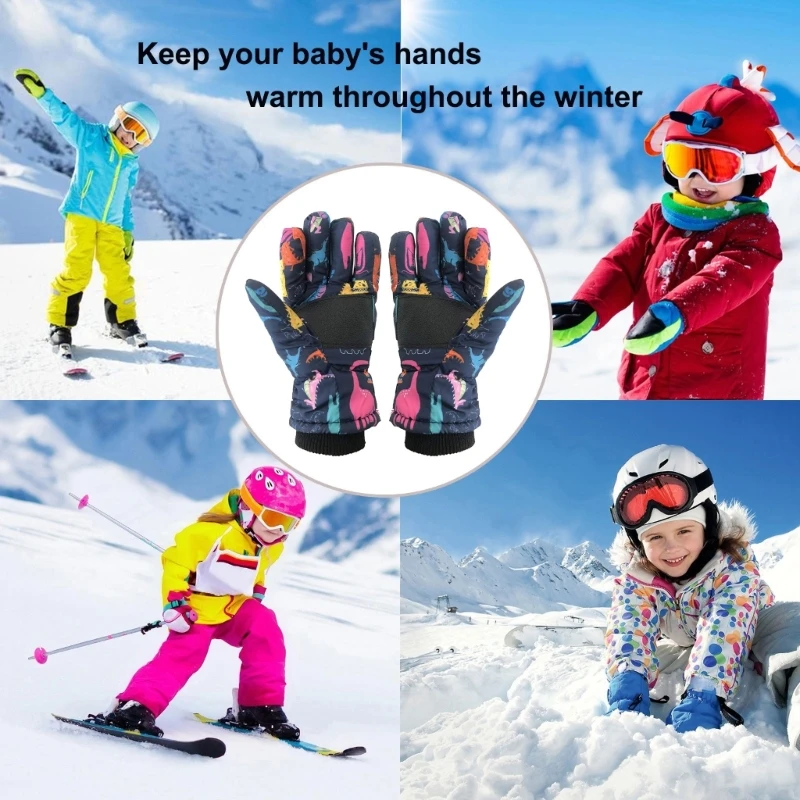 Guanti Da Sci Bambino Guanti Bambini Guanti Invernali Bambini HADEEONG - Impermeabili Per Sci E Neve Bicicletta Bambina 10 Anni Slittino Da Neve Per Bambini