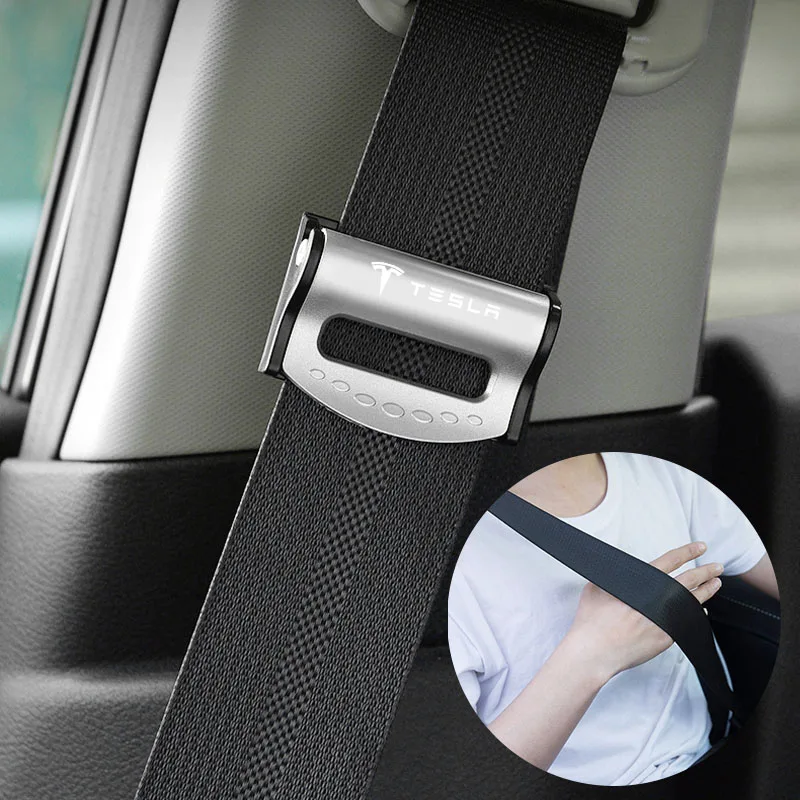 자동차 안전벨트 버클 클립 시트벨트 스토퍼 조절기 자동차 액세서리 테슬라 모델 3 2016-2020 데칼 TM3 TMX TMS 데칼