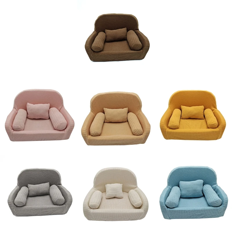 

4 Pcs Newborn Photography Props Baby Sofa Pillow Set Infant Photo Posing Assist Chair Cushion