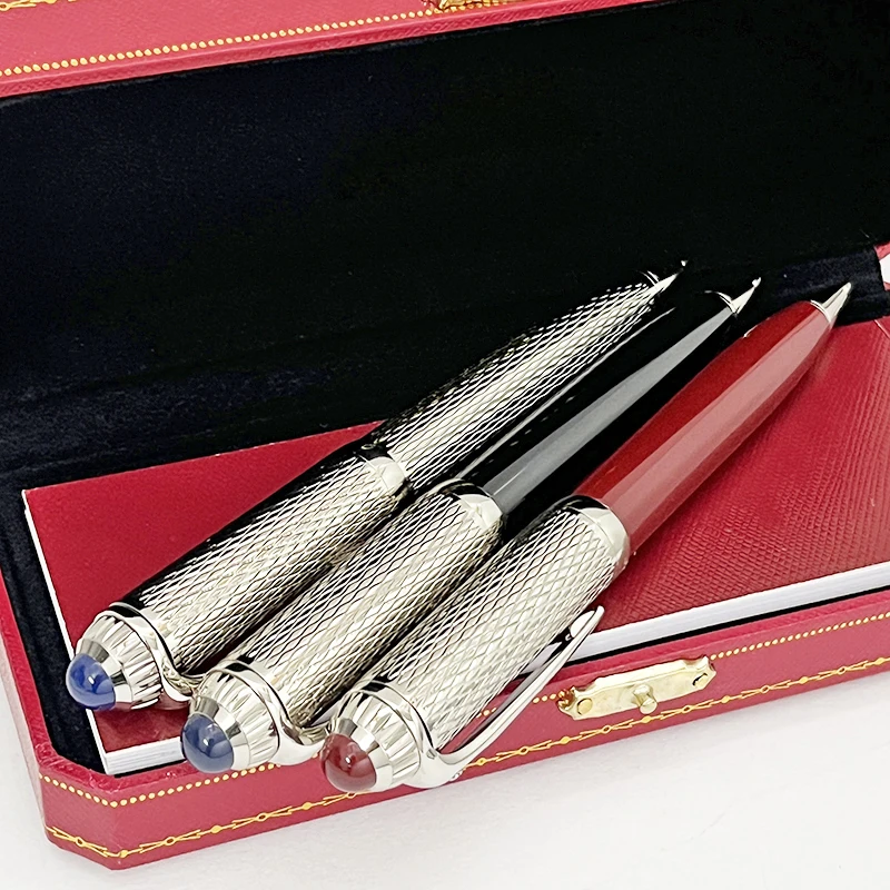 

LAN CT Ballpoint Pen Silver Diagonal Grain Classic Stationery Writing Smooth
