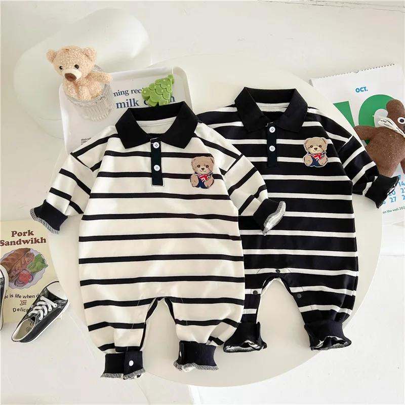 Baby Clothes Long Sleeve Autumn Jumpsuit Stripe Newborn Romper Baby Boys Clothing Baby Rompers Body Suit Jumpsuit