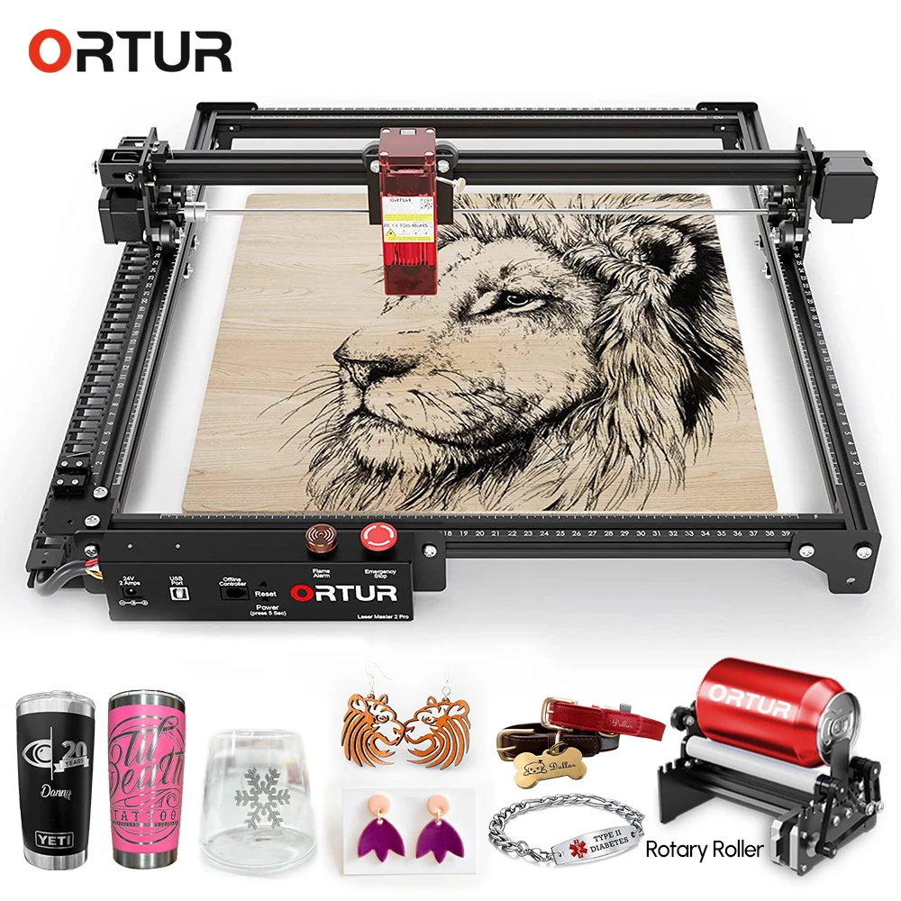ORTUR Laser Master 2ProS2 For Beginner Wood Acrylic Engraving Cutting Machine 40*40CM DIY Woodworking Diode Lase Engraver Cutter laser engraving machine
