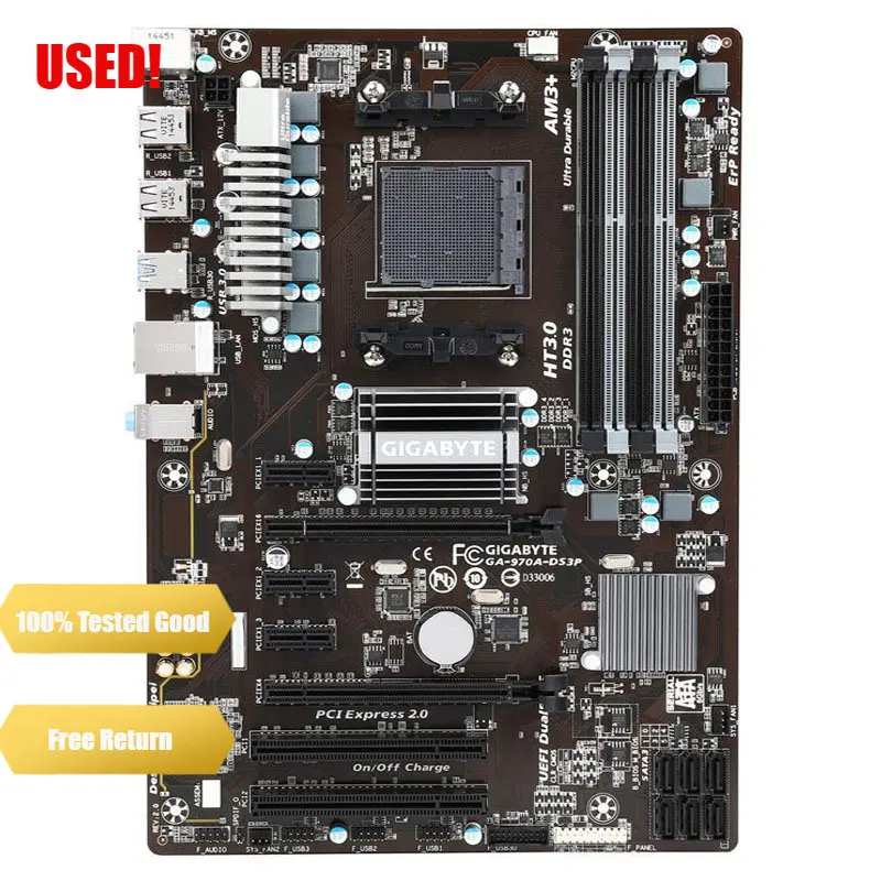 Gigabyte original motherboard GA970ADS3P Socket AM3/AM3+ DDR3 970A