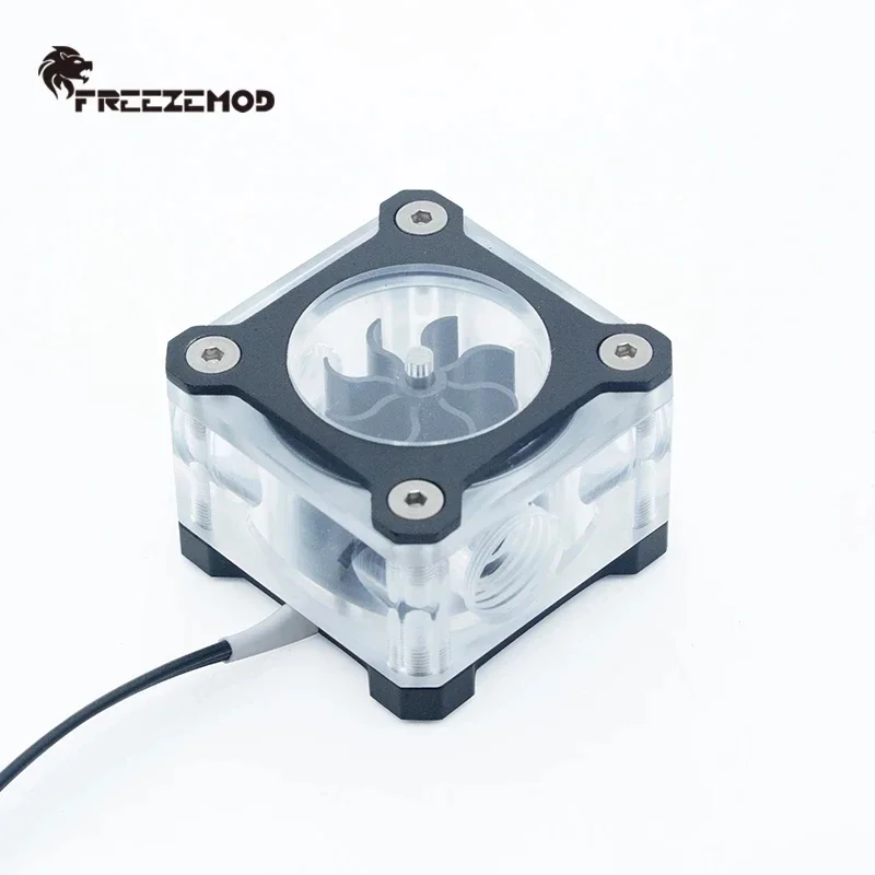 FREEZEMOD ПК, корпус из алюминиевого сплава с водяным охлаждением, телефон с индикатором потока, симфонический измеритель расхода, защита для мониторинга потока воды