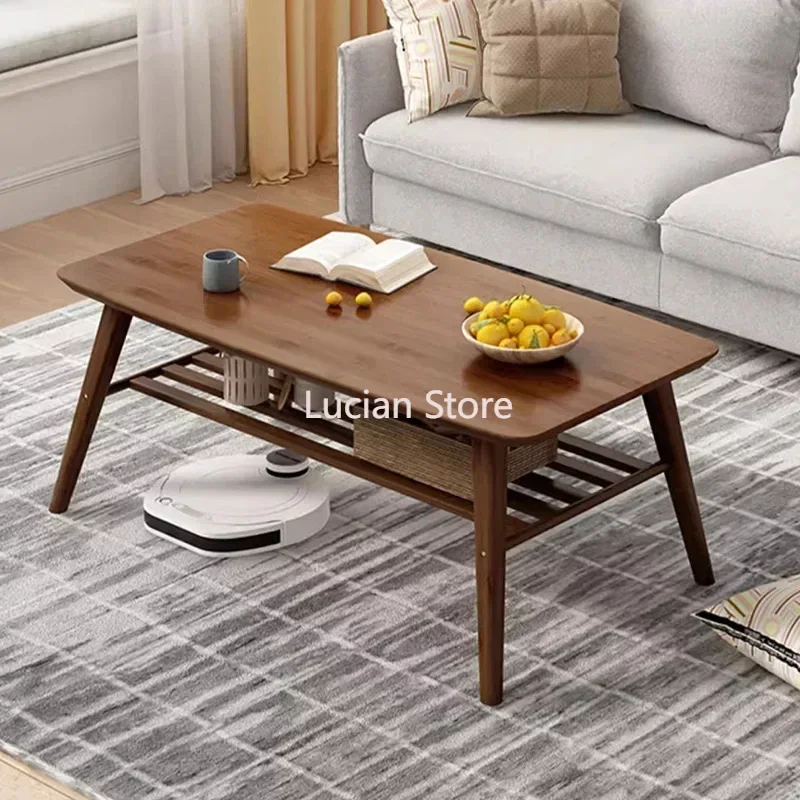 Modern Center Coffee Tables Wood Storage Nordic Frames Console Accent Dinner Coffee Tables Design Tavolino Da Salotto Room Decor