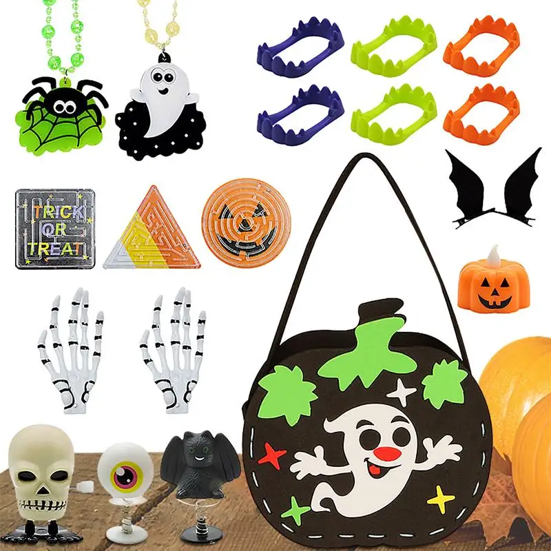 

18 шт., портативная корзина для хэллоуина с тыквой