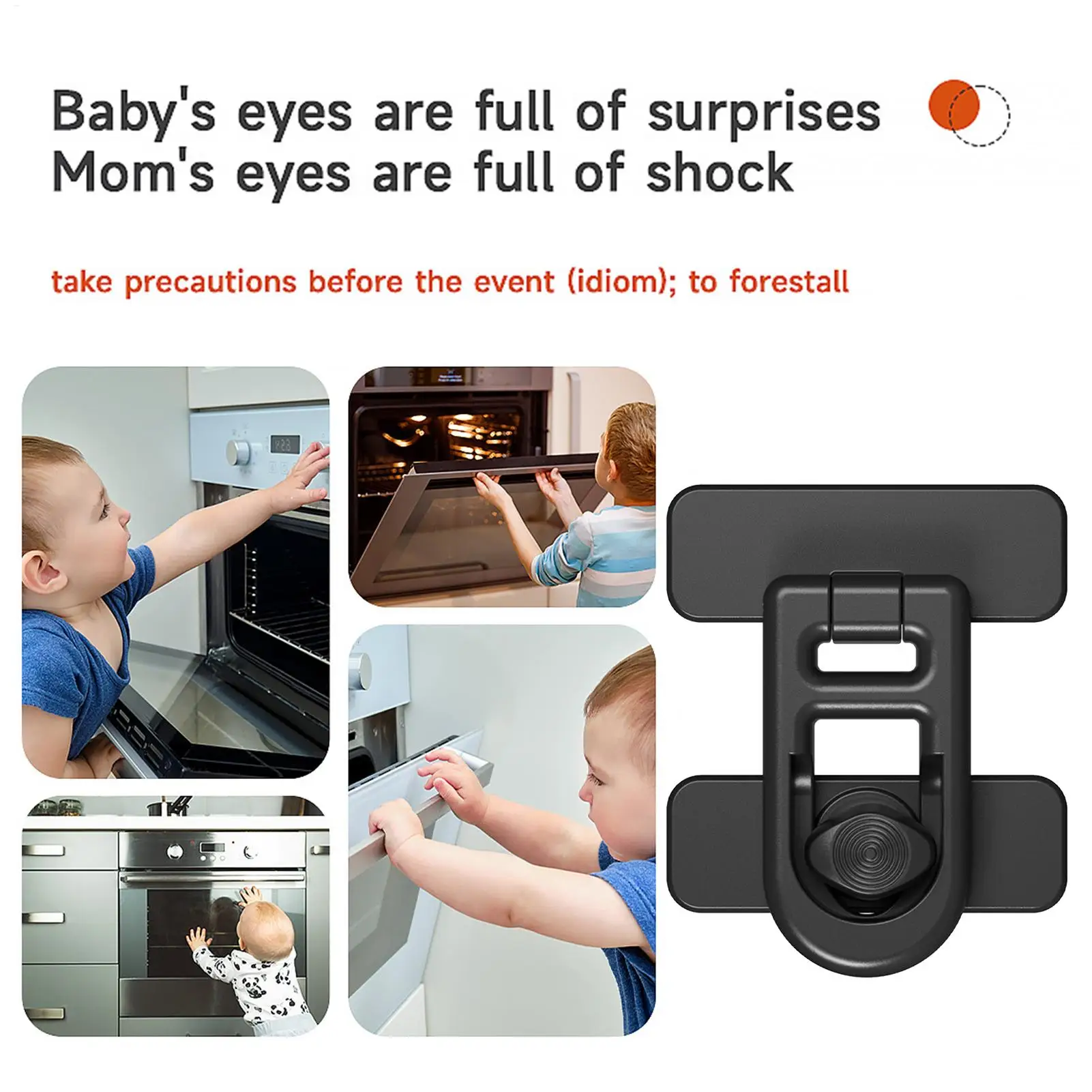 Fridge Child Safety Lock Small Refrigerator Door Latch Oven Baby Proofing Child Safety Lock Child Proof Fridge Lock For Toddler