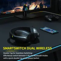 BINNUNE 2.4GHz Wireless Gaming Headset with Mic for PS5 PS4 PC Mac Playstation Bluetooth Gaming Headset with Microphone 2