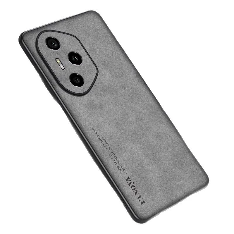 Luxury Leather Silicone Shockproof Case with Frosted Matte Finish
