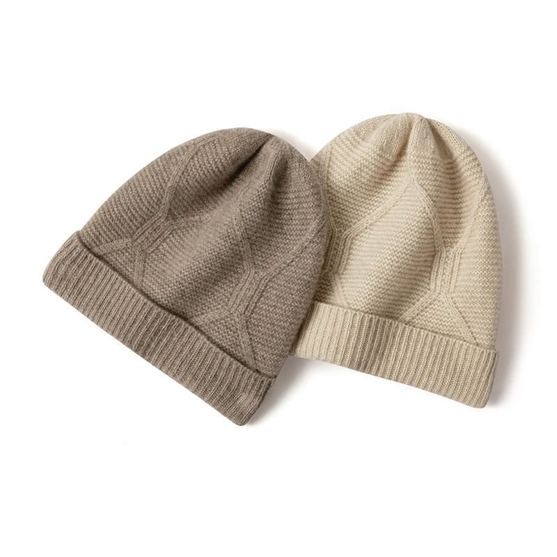 

Autumn and Winter Keep Warm Cashmere Hat Casual for Men and Women's Unisex Knitted Wool Ear Protector Soft Skullies Beanies