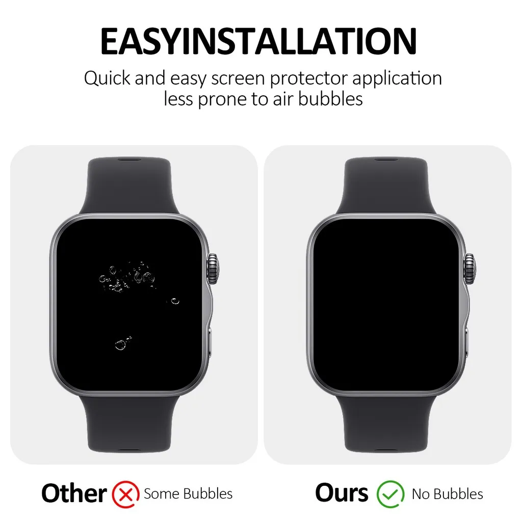 Soft TPU Full Coverage HD Clear Screen Protector Film - Anti-Scratch Guard for Smartwatches (1/3/5 Pack)