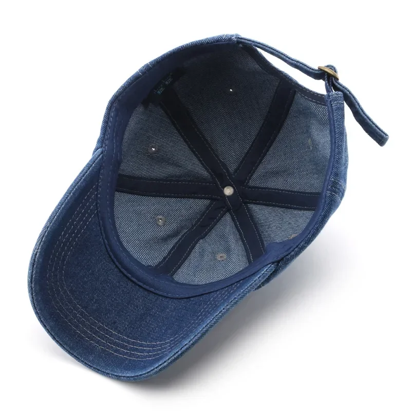 High Quality Denim Baseball Cap Men Women Jeans Snapback Caps Casquette Plain Bone Hat Gorras Men Casual Blank Dad Male Hats 4