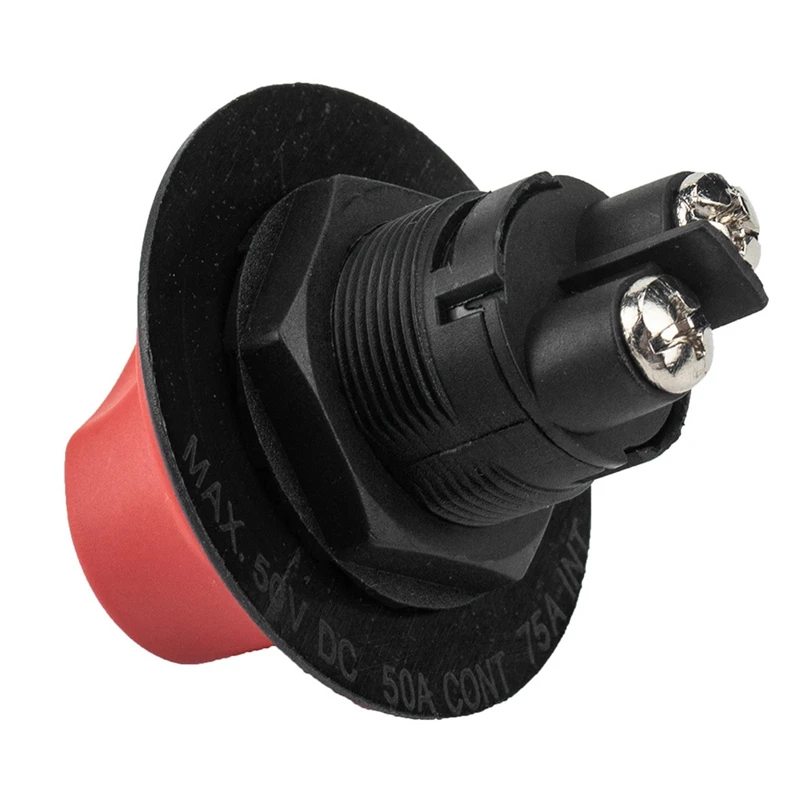 자동차 배터리 아이솔레이터 스위치, 최대 50V DC 50A Cont. 32V 75A INT. 자동차 미니 배터리 선택기 스위치 (NO-Off-Out / 50A)