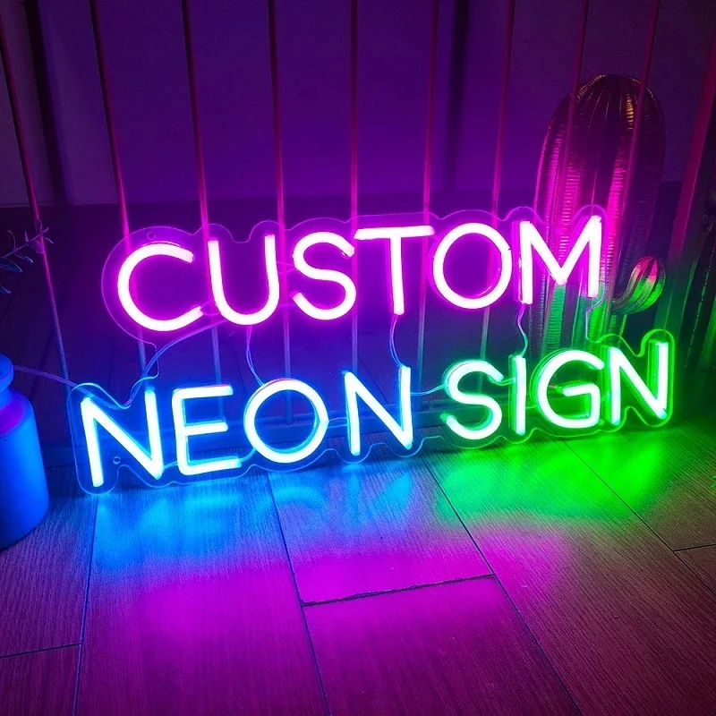 Custom , Dropshipping factory Party Decorative Lighting Acrylic Letters Signature Wedding Custom Led flex Neon Signs