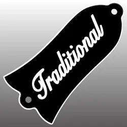 Bell Shape Black Custom Truss Rod Cover Plate with Dual Holes (Traditional)