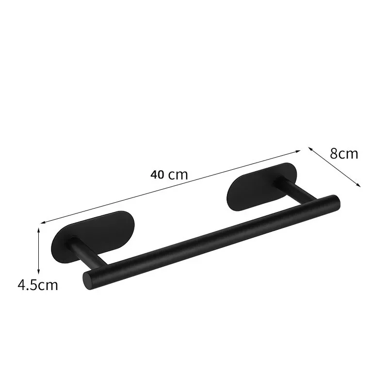 Luxurious Dual-Tone Bathroom Accessory Set with Towel Rack, Robe Hook, and Toilet Paper Holder