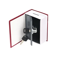 Mini simulation book safe with lock, children's piggy bank, desktop storage box with lock, paper currency and gold coin storage 1