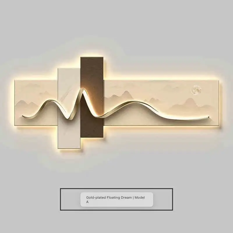 Dipinto decorativo per soggiorno con illuminazione a LED ambientale, quadro moderno di lusso per parete dietro il divano, dipinto minimalista da appendere. - immagine 6