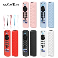 Silicone Remote Control Cover for fire TV Stick 4K Controller Anti-drop Dustproof Tv Remote Case Shell with Lanyard 1