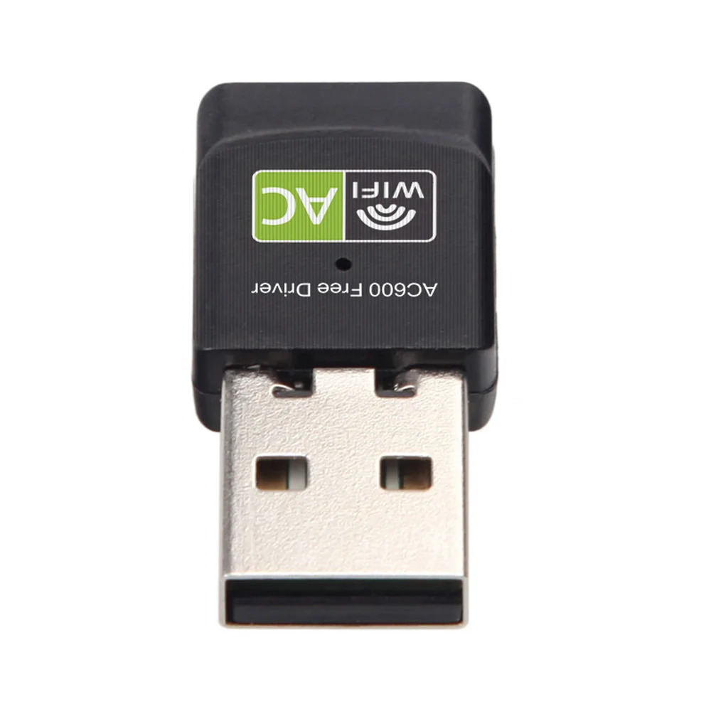PC 노트북 데스크탑 용 600Mbps USB WiFi 어댑터 2.4Ghz 5.8Ghz 듀얼 밴드 무선 외부 수신기 WiFi 동글