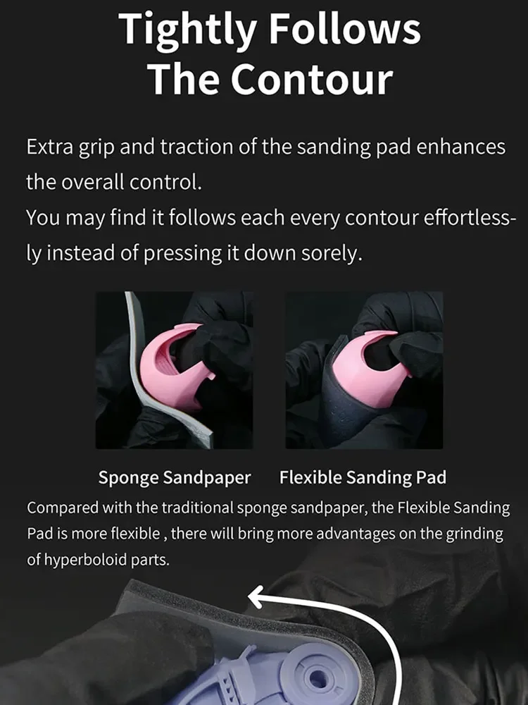DSPIAE Assembly Polishing Tool FS180-2500 # Flexible Curved Surface Adhesive Free Flexible Polishing Plate Set