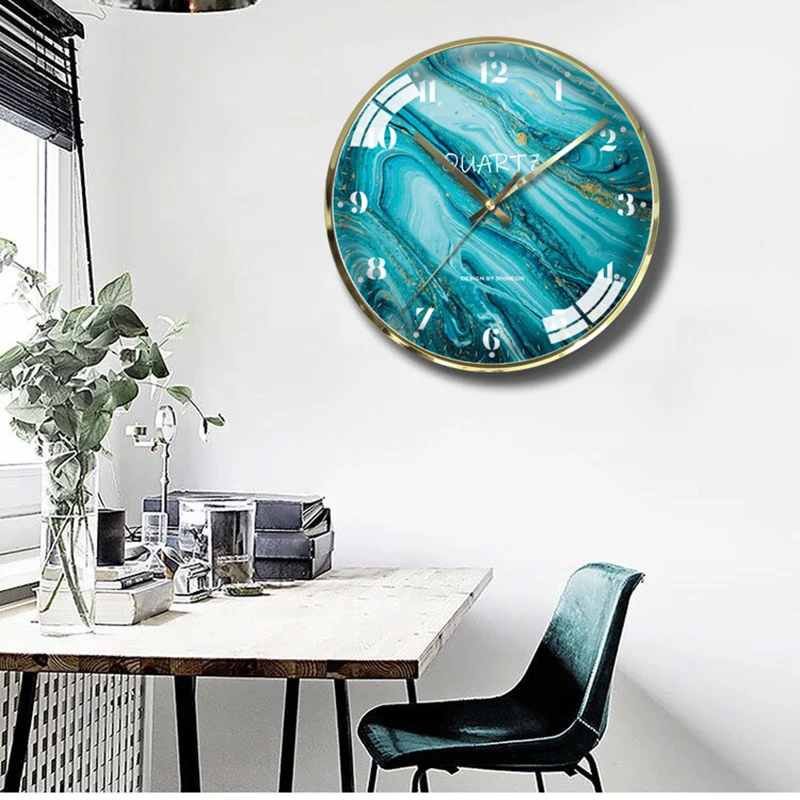 

Luxury Bathroom Silent Decorative Wall Clock Nordic Hall Table Wall Clock Modern Design Timepiece Relojes Wall Room Decor Items