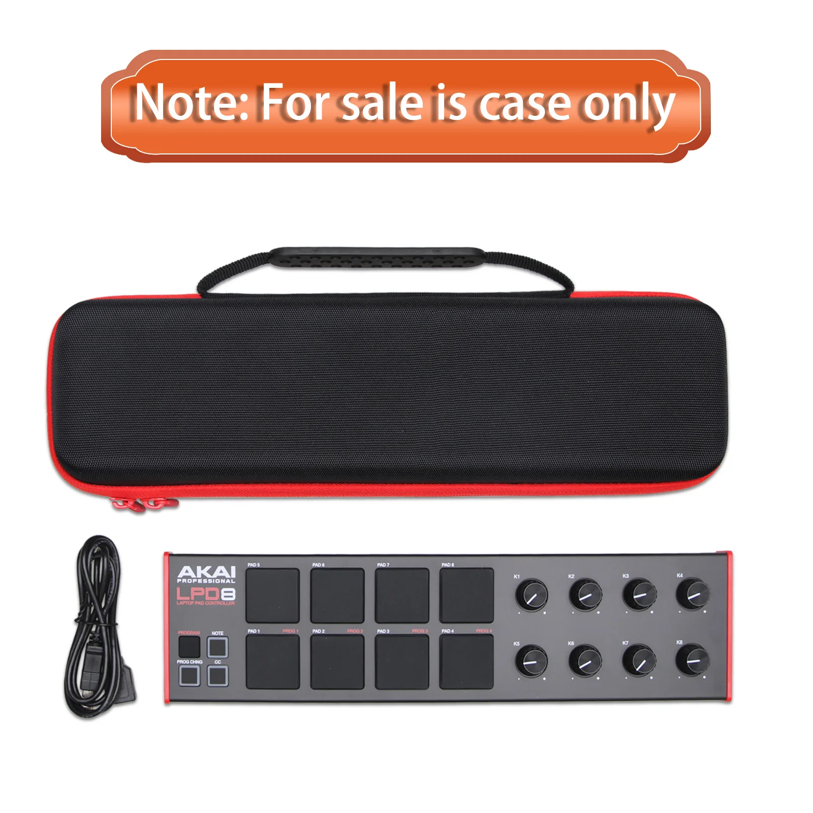 AKAI LPD8 전문 USB MIDI 제어 음악 장치 보관함용 LTGEM 케이스(케이스만)
