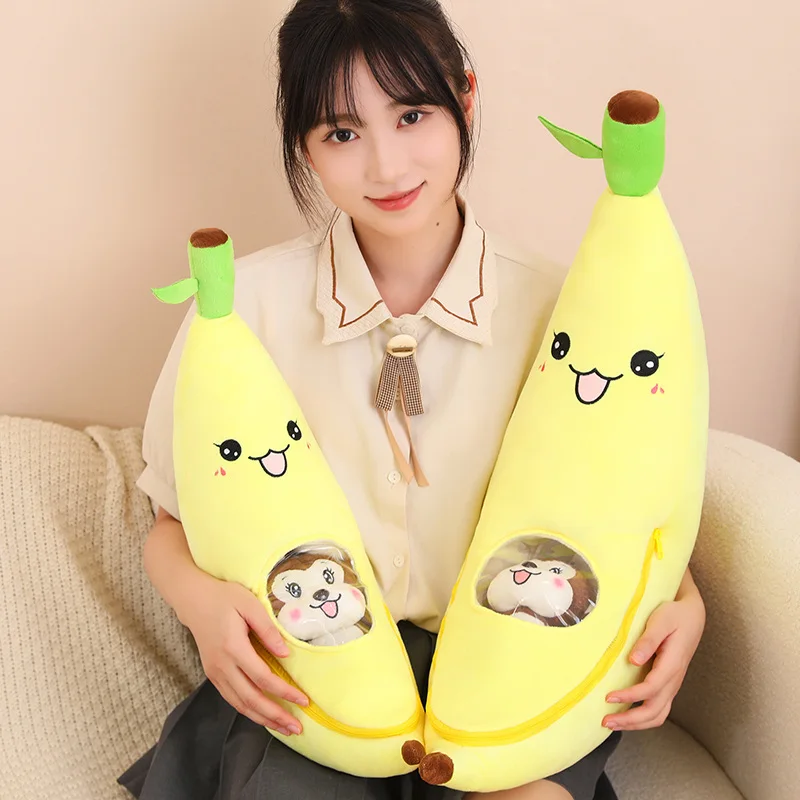  Cute Throw Pillow Stuffed Banana Toys Kawaii Banana