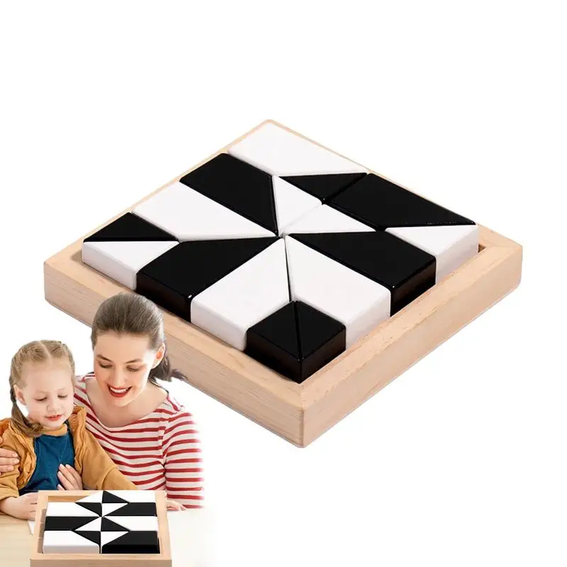 Wooden Puzzle Toy Shape Cognition Brain Games For Children Wood Jigsaw Puzzles Toys For Children Kids Wooden Block Puzzles baby wooden inertia trolley block toy solid wood non remote control vehicle toys for kids grasping training boys girls 6 month