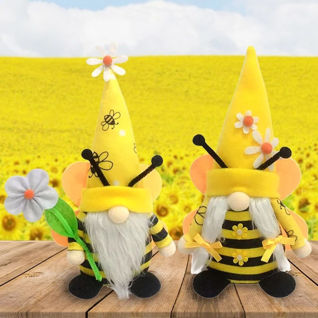 Mother's Day Spring Easter Bumble Bee Gnome Tomte Nisse Swedish Elf Home  Farmhouse Kitchen Decor Shelf Tiered Tray Decorations - AliExpress