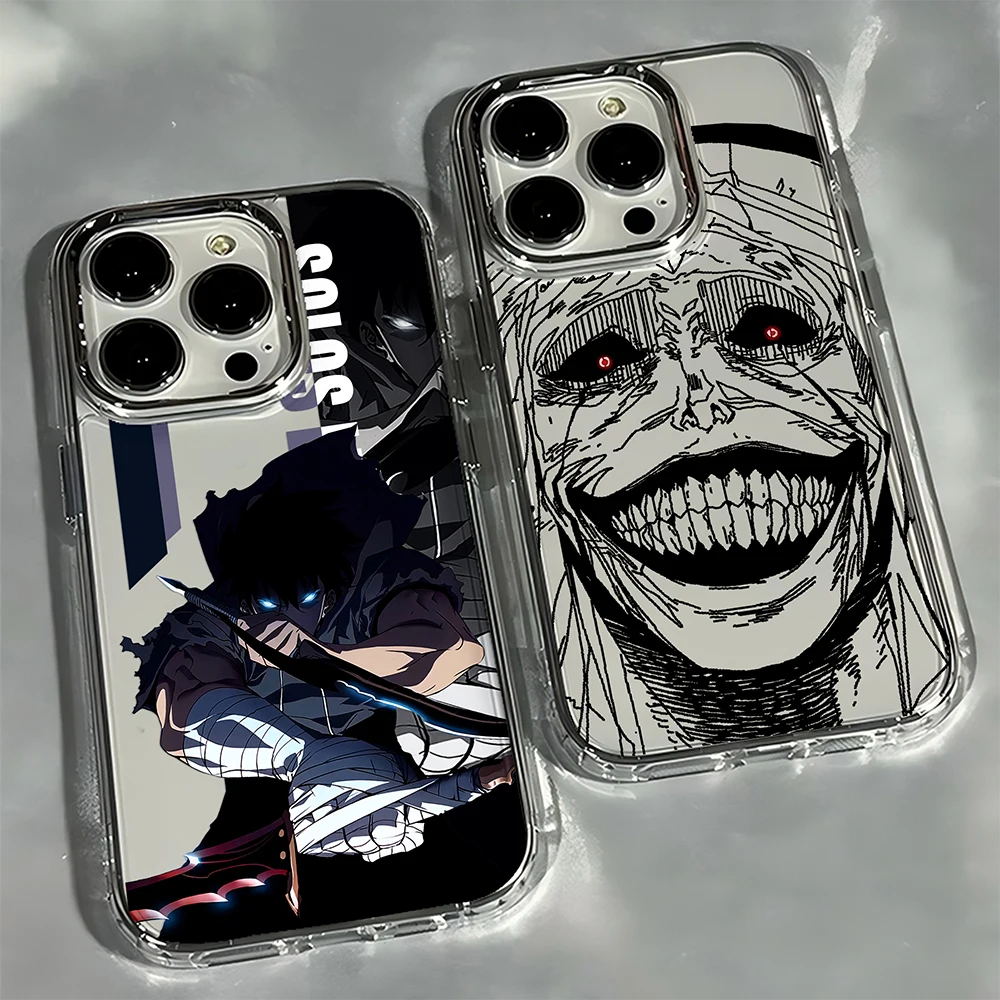 Luxus-Handyhülle mit Anime-Motiv „Solo Leveling“ für iPhone 17 16e 16 15 14 13 12 11 mini Pro Max XXR XSMAX 8 7 Air Plus Soft Cover