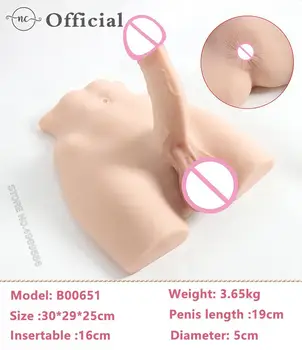 Realistic Dildo Sexy Torso Muscle doll Male Sex Doll female masturbator Sex Toy for Men